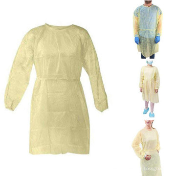 Waterproof/Plastic CPE/Poly/PE/Scrub/Operation/PP/SMS Nonwoven Disposable Protective Isolation Surgical Gown for Doctor/Surgeon/Patient/Visitor/Hospital Outside